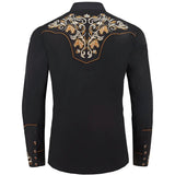 Chemise de Show Western avec Broderies de Chevaux