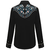 Chemise Style Cowboy pour Femme avec Broderies Western