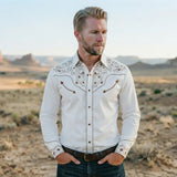 Chemise Style Western Blanche