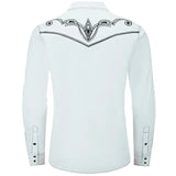 Chemise Western Blanche avec Broderies