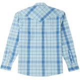 Chemise Western Bleu Clair à Carreaux vue de Dos