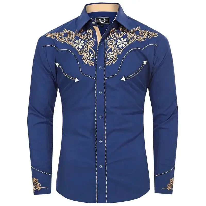 Chemise Western Horse Show Bleue Avec étoiles - Taille S - Occasion
