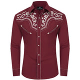 Chemise Western Bordeaux