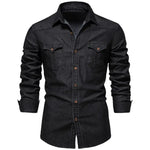 Chemise Western en Jean Noir