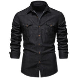Chemise Western en Jean Noir