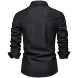 Chemise Western en Denim Noir