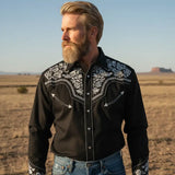 Camicia Western Uomo Ricamata