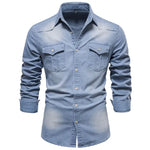 Chemise Western en Jean pour Homme