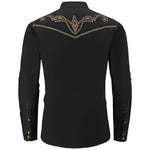 Chemise Western Noire Style Cowboy