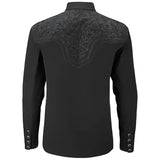 Chemise Western Noire Style Cowboy