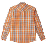 Chemise Western Orange à Carreaux vue de Dos