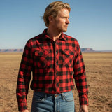 Chemise Western Rouge à Carreaux