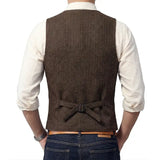 Gilet Country Western Marron Vintage