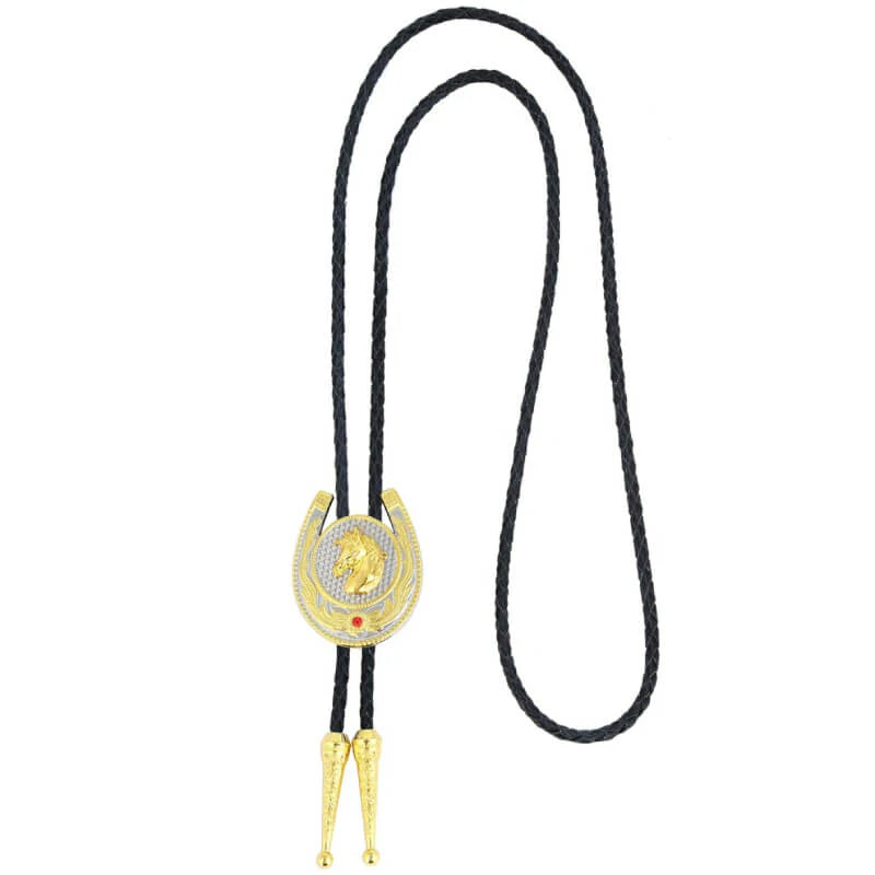 BOLO TIE - indien à cheval - indian on horse