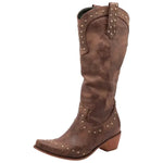 Santiags Marron pour Femme