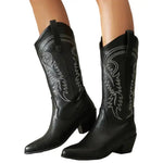 Santiags Noires pour Femme Style Western