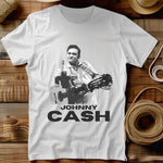T- Shirt Johnny Cash Finger Blanc