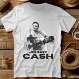 T- Shirt Johnny Cash Finger Blanc