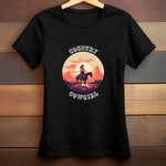 Tee Shirt Western Femme Country Noir