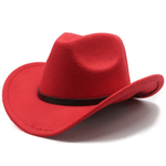Chapeau de Cowboy en Feutre Rouge