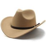 Chapeau de Cowboy en Feutre Beige