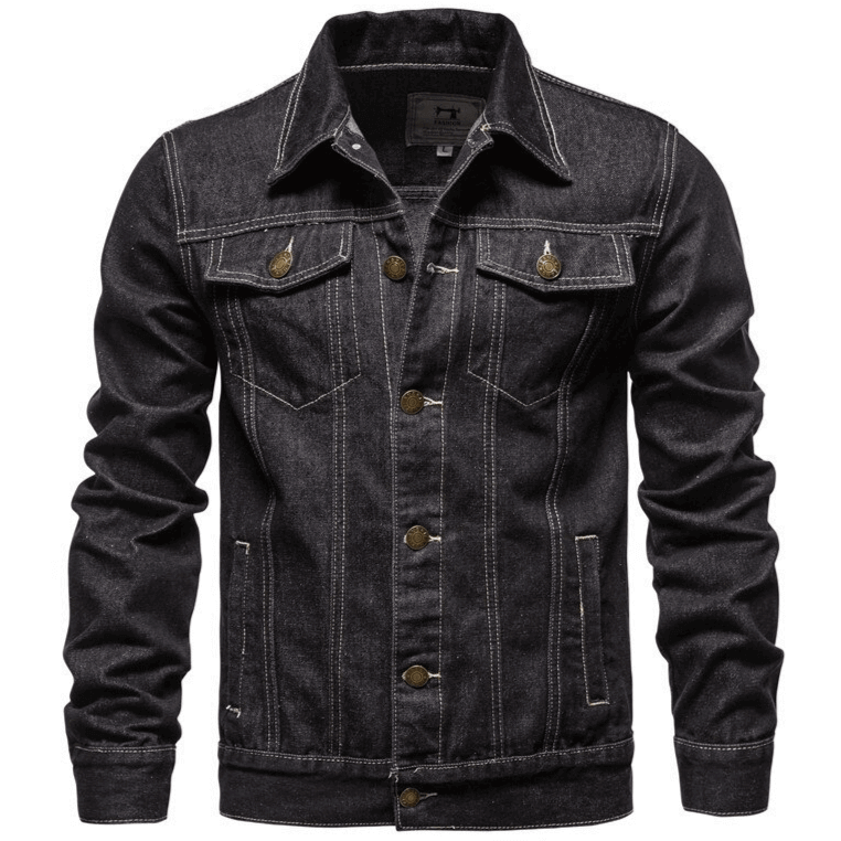 Veste En Jean Noir - Taille Petit (38/40) - Neuf - Marque DECLI'C - Style Décontracté