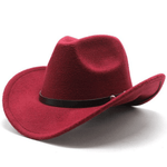 Chapeau de Cowboy en Feutre Bordeaux