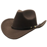 Chapeau de Cowboy en Feutre Marron