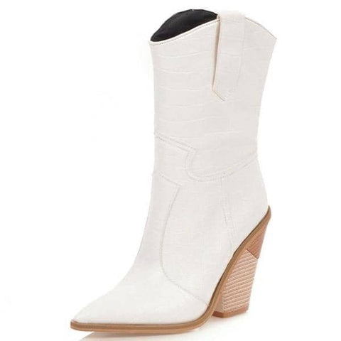 Bottes de cowboy en cuir véritable noir Studio Untold La Redoute Bottes de cowboy en cuir véritable noir Studio Untold La Redoute