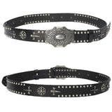 Ceinture Cowboy Noire Cloutée