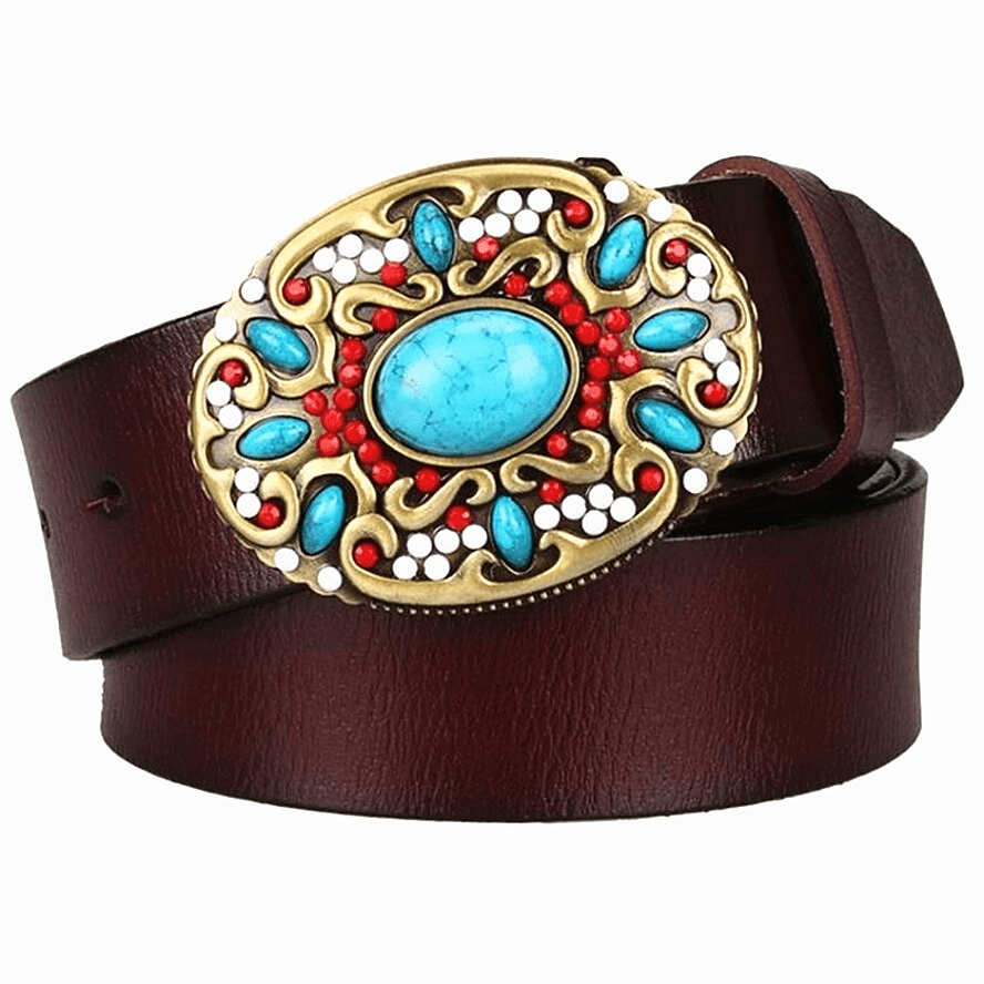 Ceinture de Cowboy pour Femme en Cuir Le