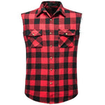 Chemise Western Rouge Homme Sans Manches