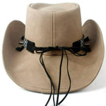 Chapeau de Cowboy en Cuir Vintage