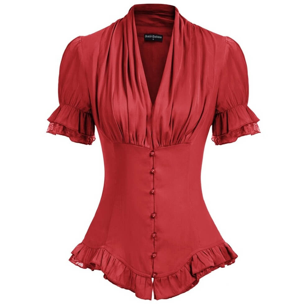 Chemise Femme Studio West Medium - Blanche Avec Coutures Noires - Neuve Avec étiquette