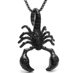 Collier Pendentif Scorpion Noir