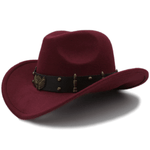 Chapeau de Cowboy Rouge Bordeaux