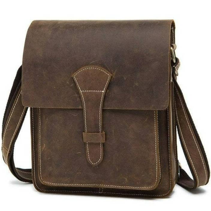 Sacoche De Selle Western En Cuir Marron Foncé - Marque Y&Z-Ride With Time, Modèle Premium